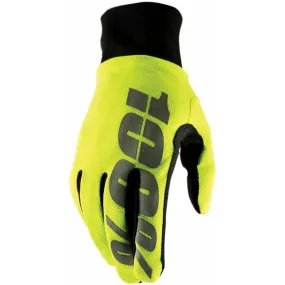 100% Hydromatic Waterproof Full Finger Cycling Gloves - Yellow