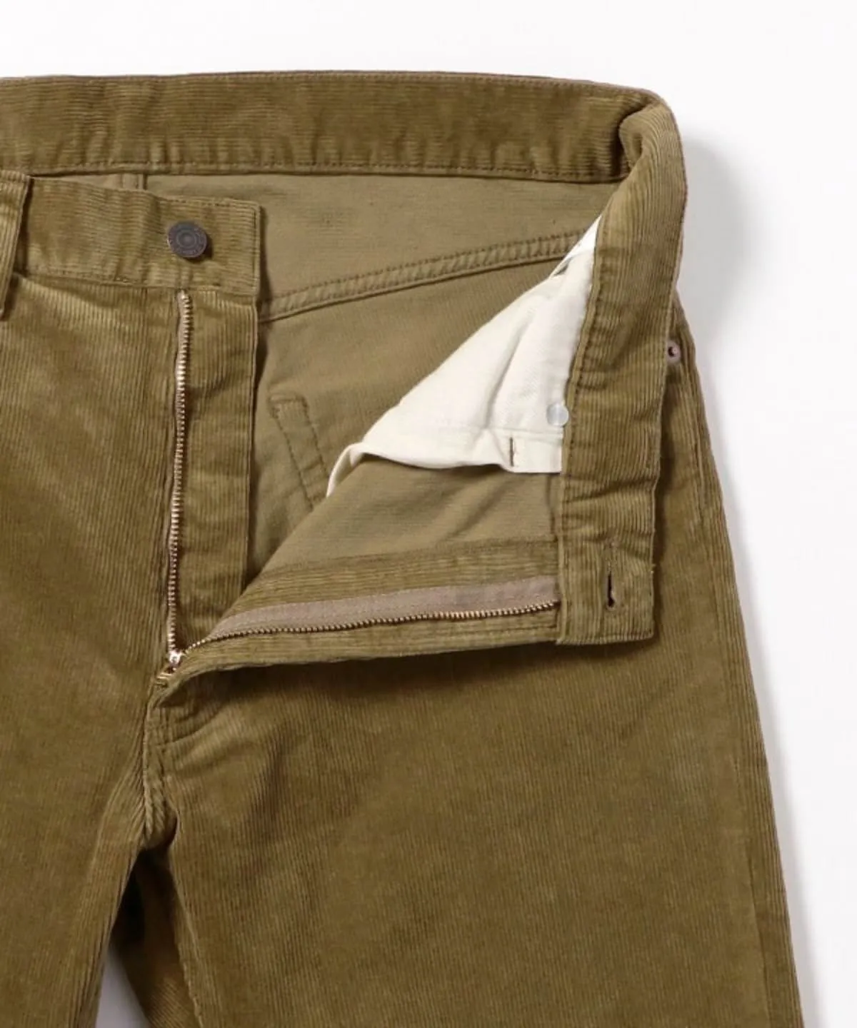 5 pocket tapered corduroy pants - Beige