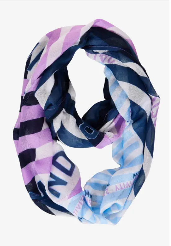 572377- Purple Print Loop Scarf - Cecil