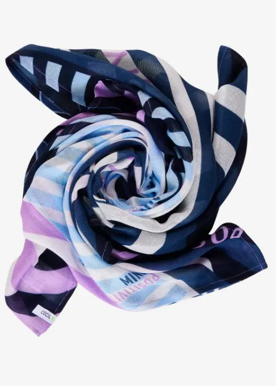 572377- Purple Print Loop Scarf - Cecil