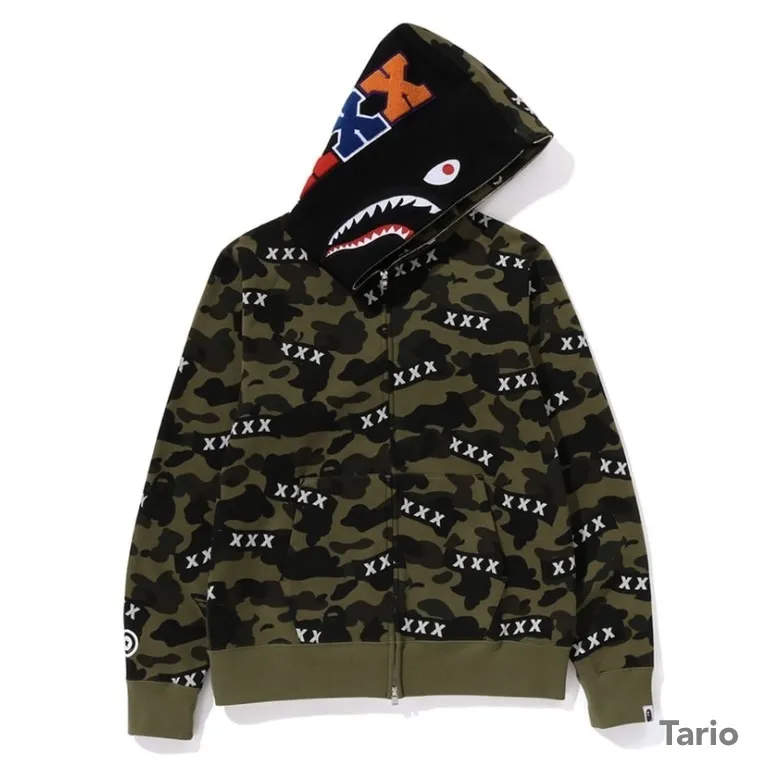 A BATHING APE  |Camouflage Street Style Long Sleeves Cotton Logo