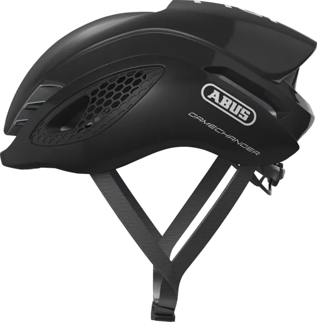 ABUS GameChanger Road Cycling Helmet - Shiny Black - Large