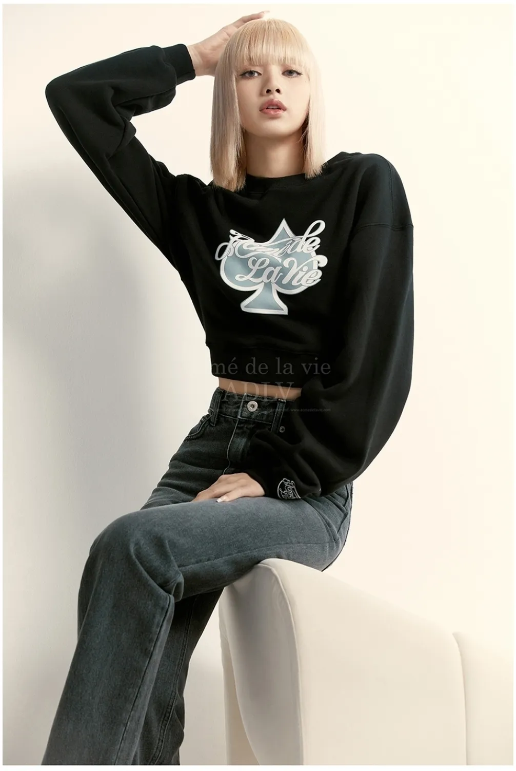 acme de la vie  |Unisex Sweat Street Style Long Sleeves Logo