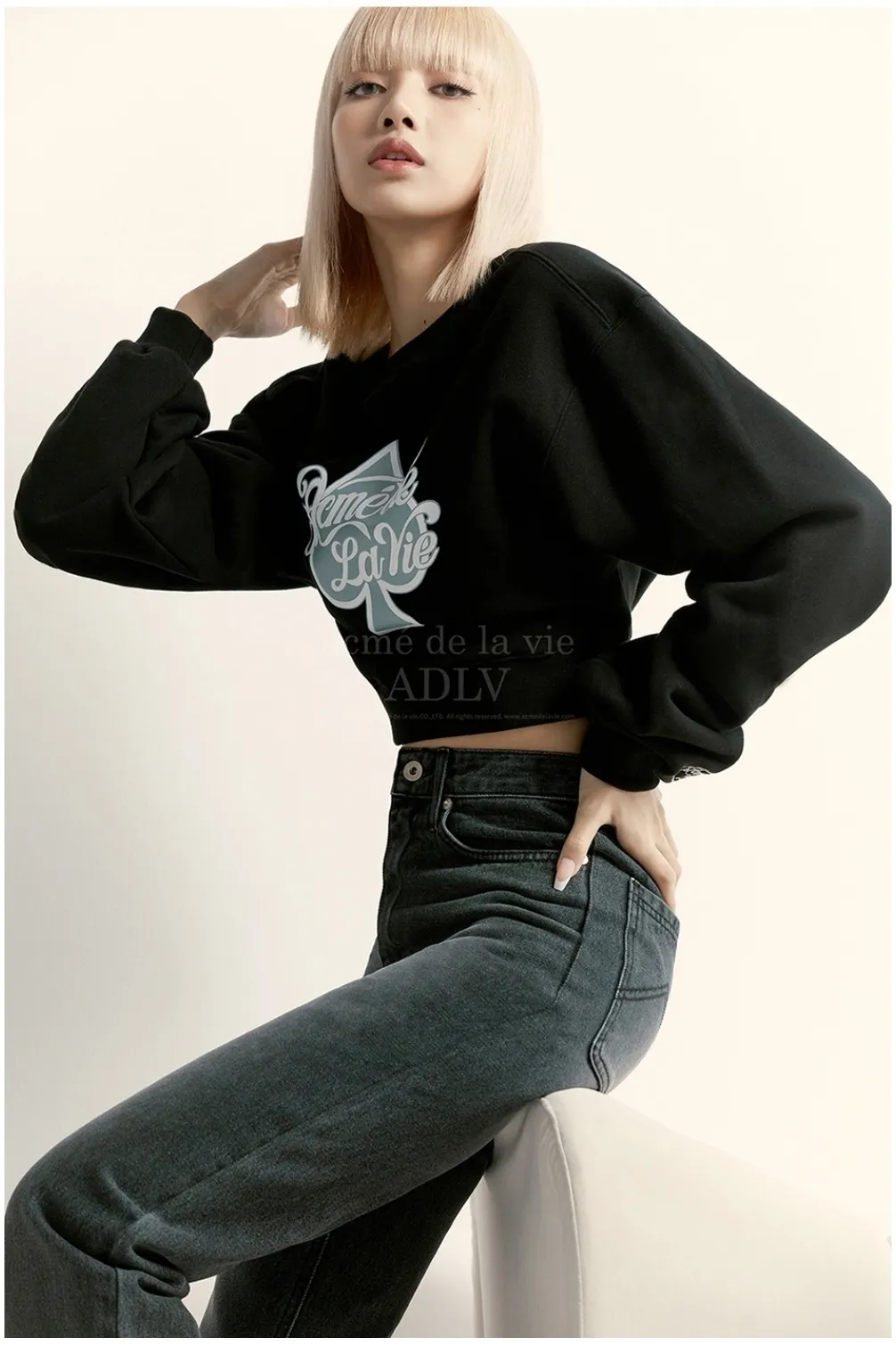 acme de la vie  |Unisex Sweat Street Style Long Sleeves Logo