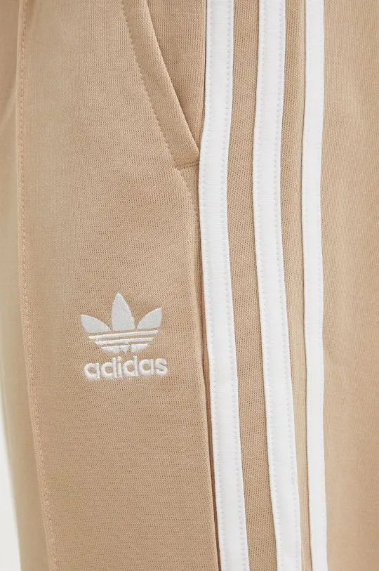 adidas Originals trousers 70s men's beige color smooth IX5221