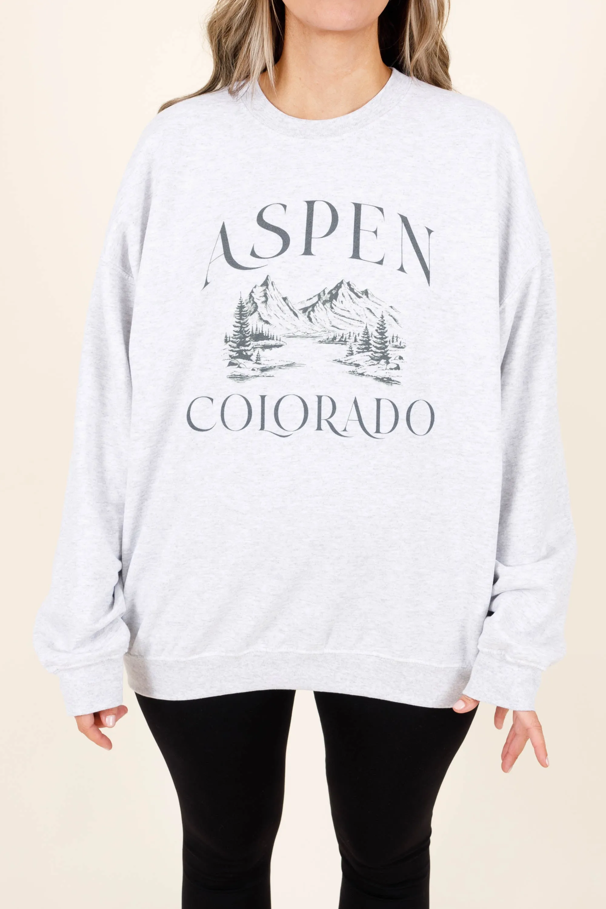 Aspen Vacation Sweatshirt, Ash