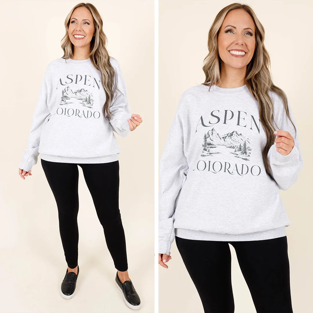 Aspen Vacation Sweatshirt, Ash