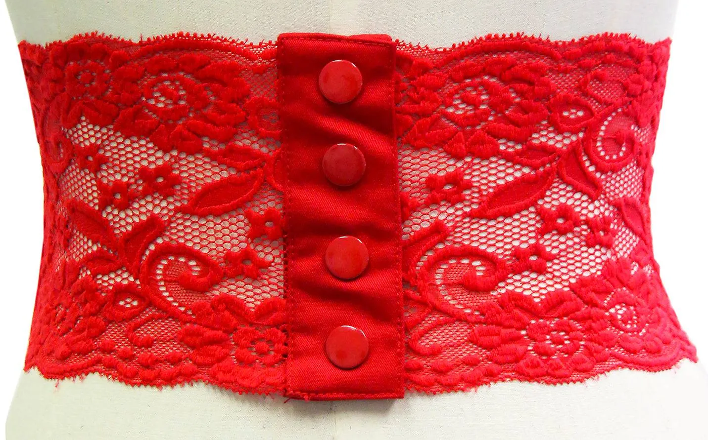 Audrey Lace Belt (Red)