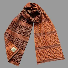 AVIEMORE SCARF -  BLACK - ORANGE