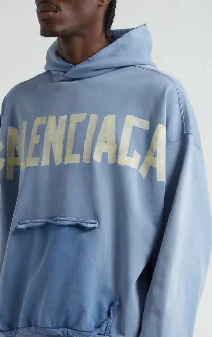 BALENCIAGA  |Unisex Street Style Long Sleeves Plain Cotton Oversized Logo