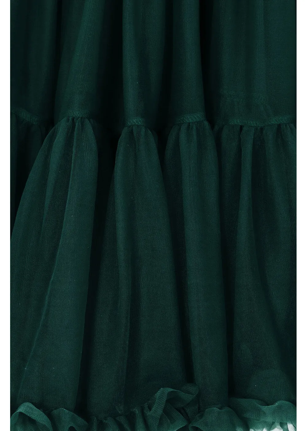 Banned 50's Petticoat Lang Dark Green