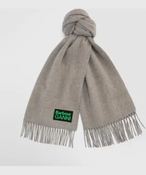 Barbour x GANNI Wool Fringe Scarf