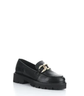 BASSE 001 Black Feel Leather Slip-on Shoes