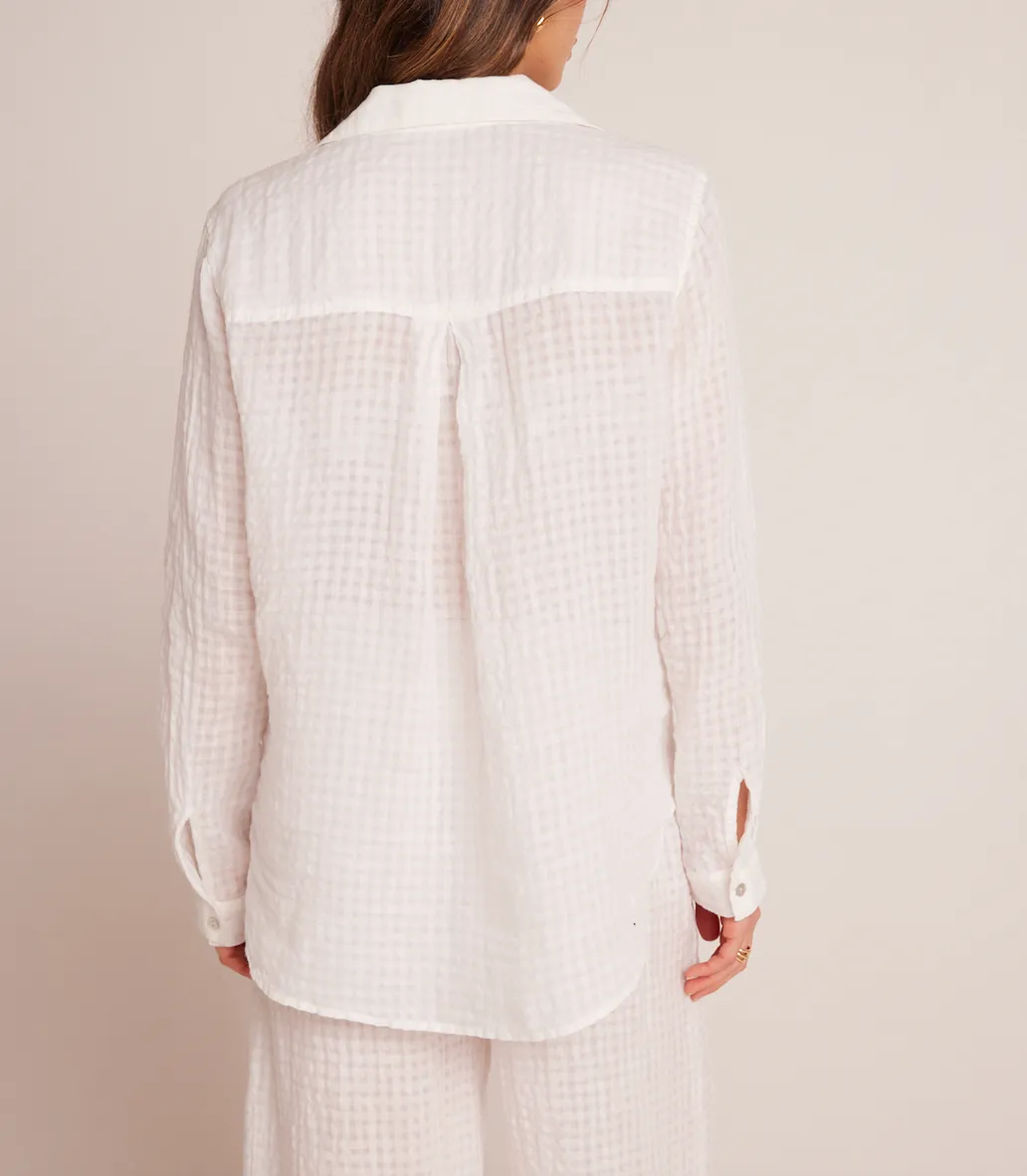 BELLA DAHL OVERSIZED POCKET BUTTON DOWN