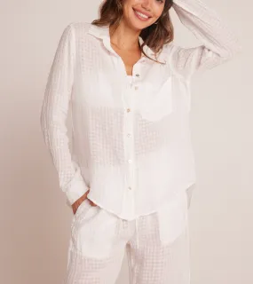 BELLA DAHL OVERSIZED POCKET BUTTON DOWN