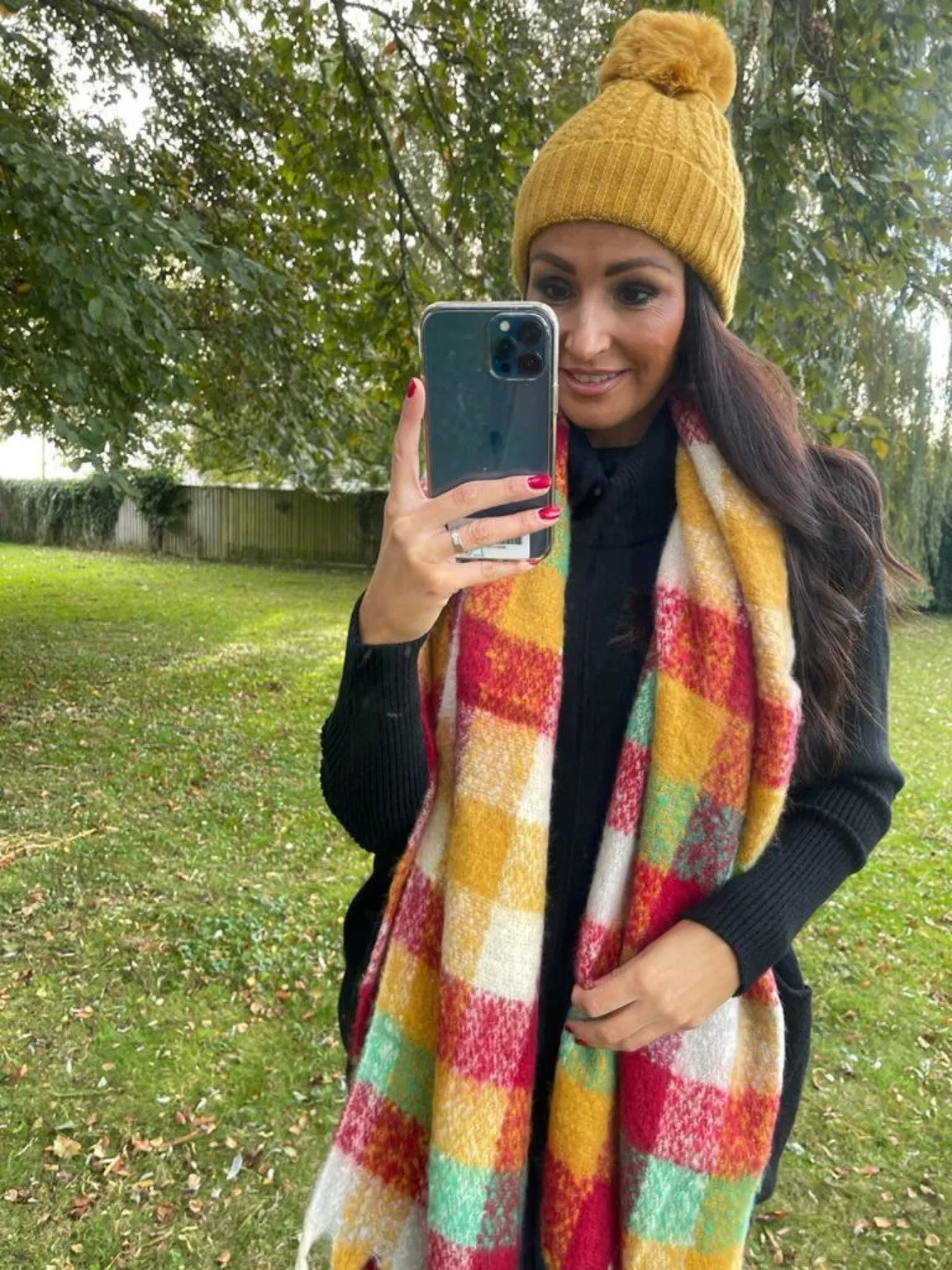 Big Checked Cosy Scarf