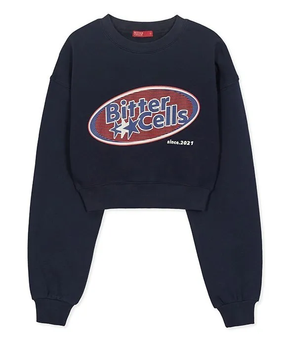 BITTER CELLS  |Crew Neck Street Style Long Sleeves Plain Cotton Logo