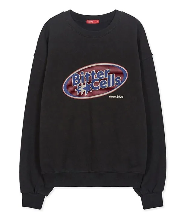 BITTER CELLS  |Crew Neck Street Style Long Sleeves Plain Cotton Logo