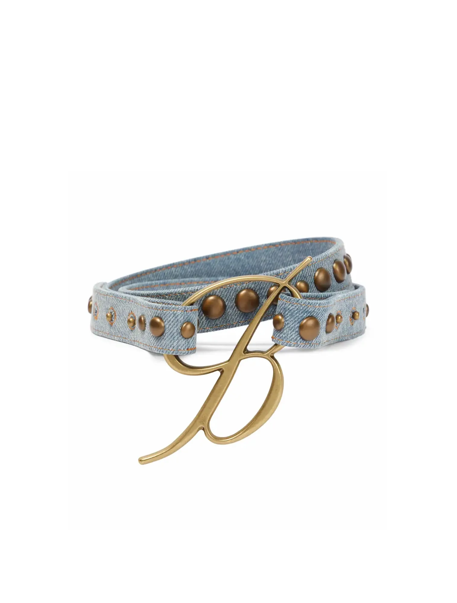 Blumarine Light Denim Embellished Belt