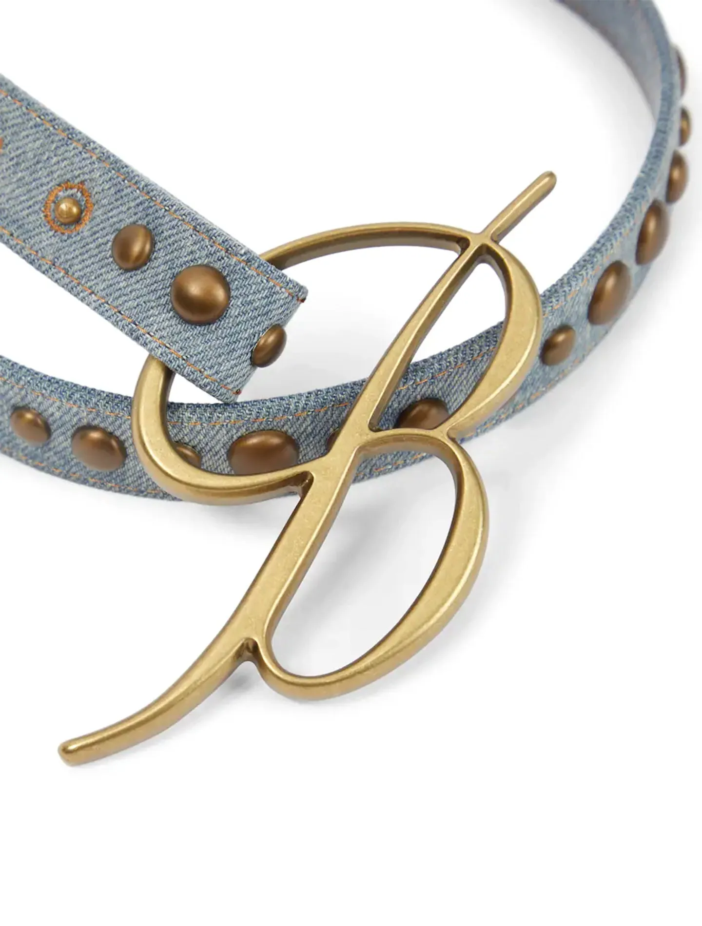 Blumarine Light Denim Embellished Belt