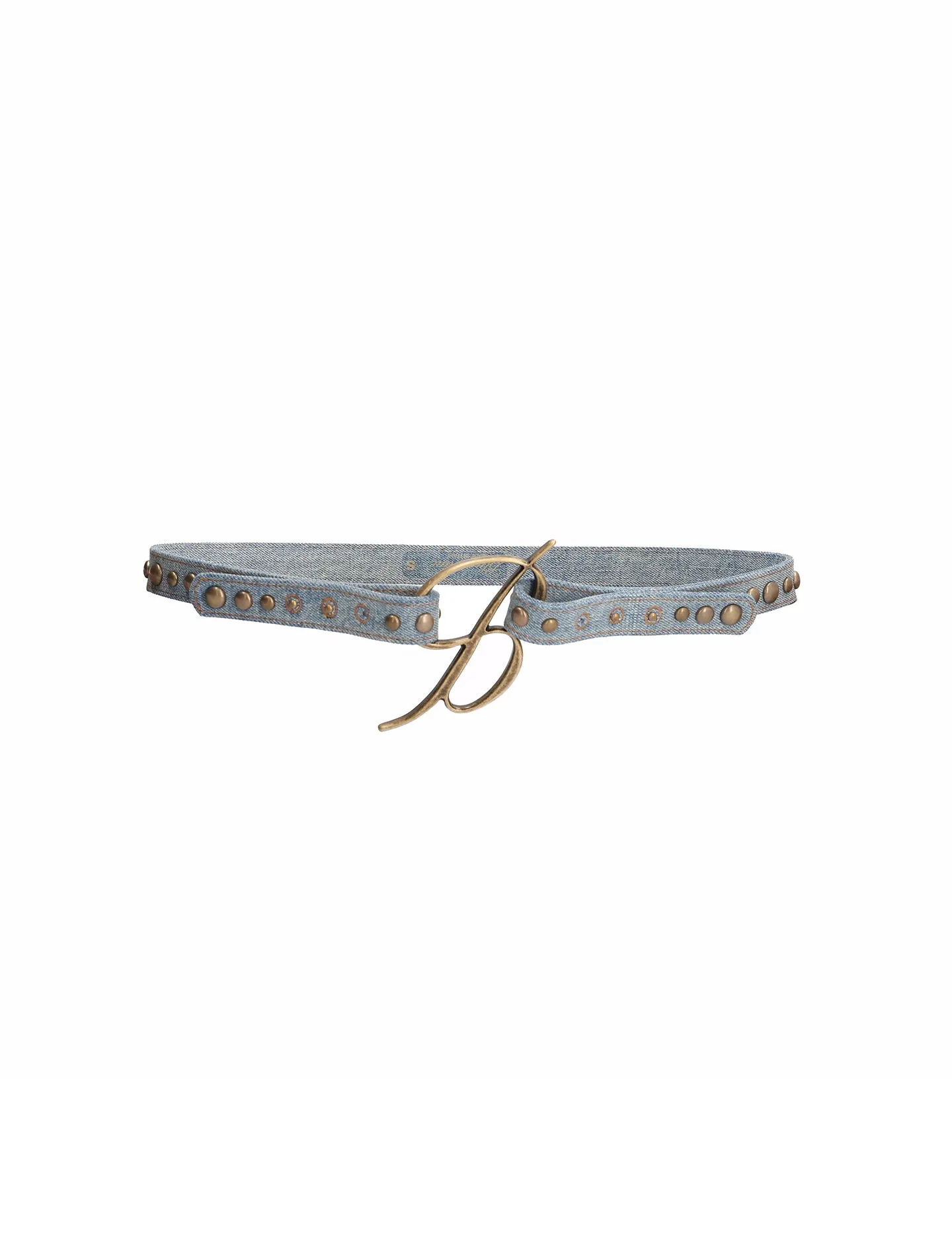 Blumarine Light Denim Embellished Belt