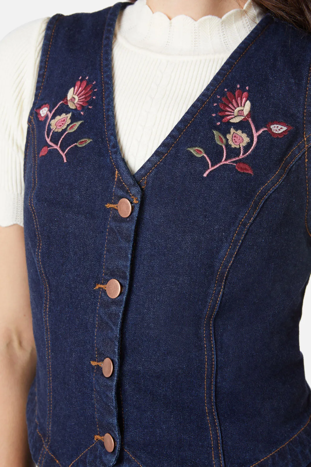 Boho Paisley Embroidered Vest