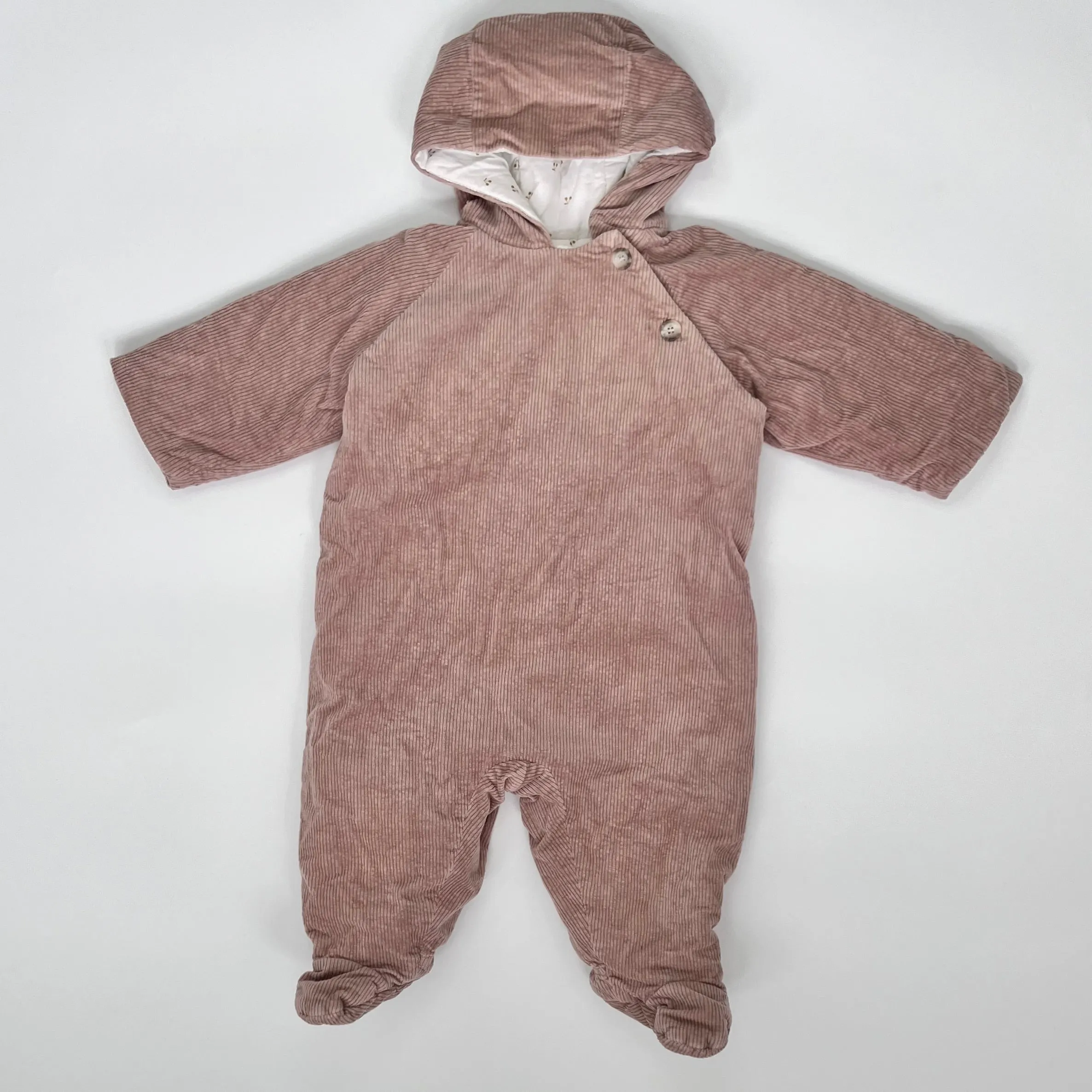 Bonpoint Dusty Pink Cord Snowsuit: 18 Months