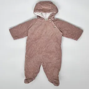 Bonpoint Dusty Pink Cord Snowsuit: 18 Months