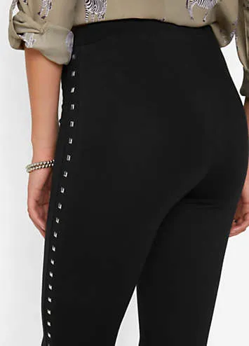 bonprix Studded Jersey Leggings | Grattan