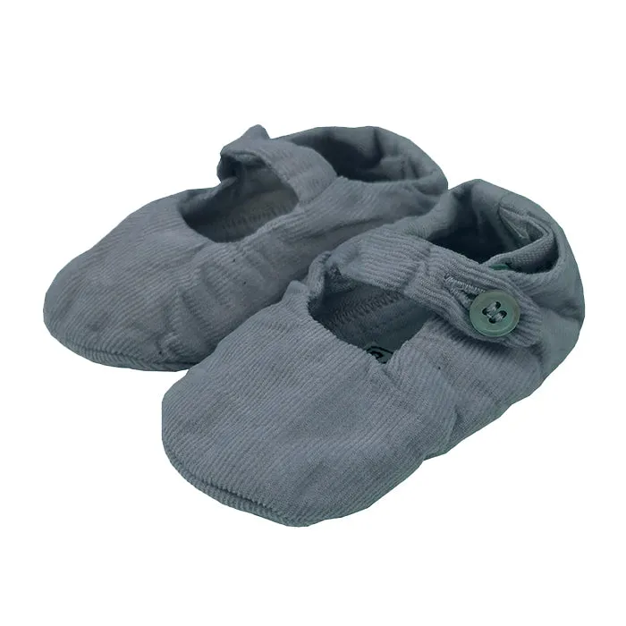 Bonton Baby Newborn Fabric Baby Shoes Owl Grey