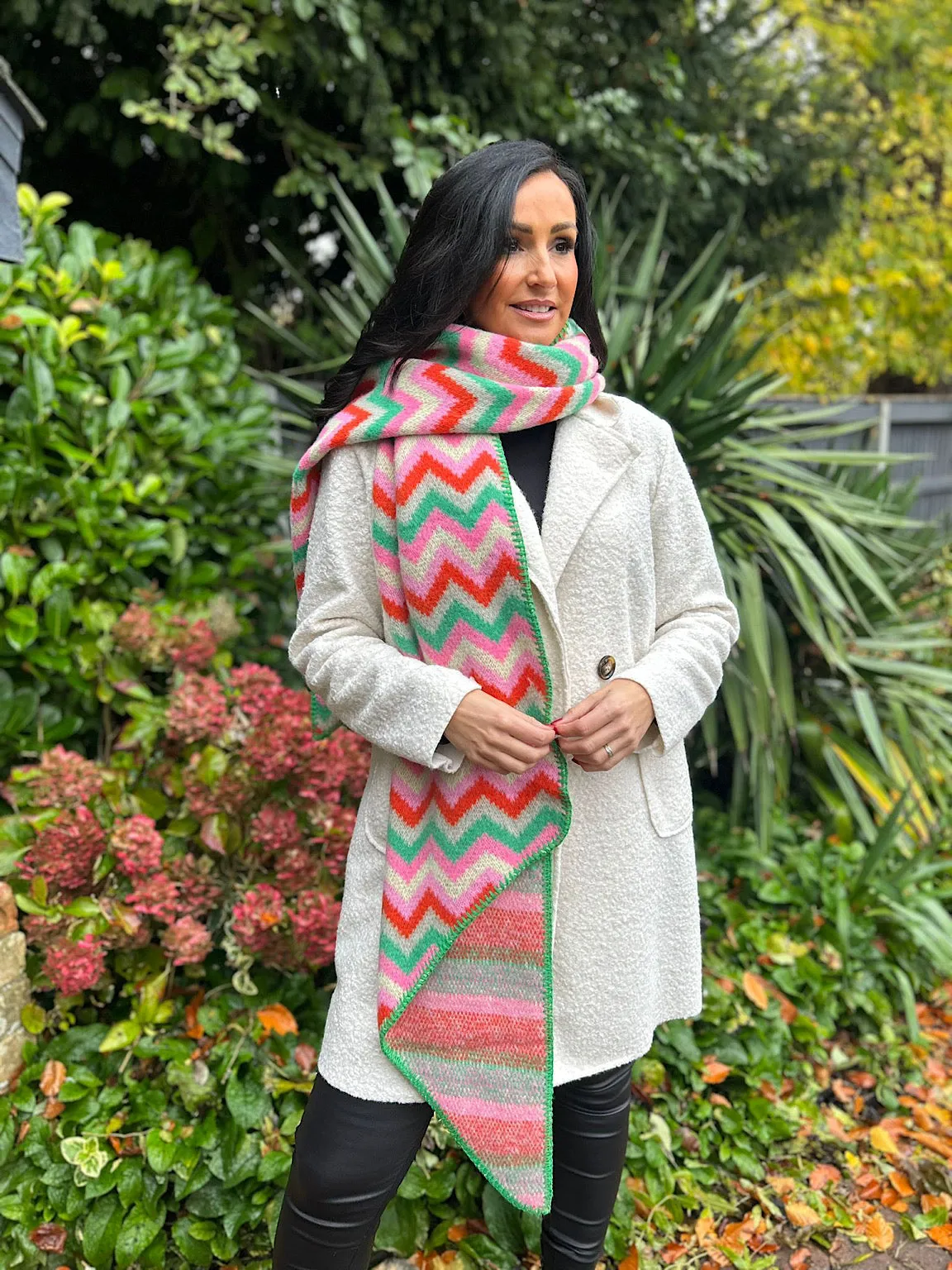 Bright Printed Knitted Scarf