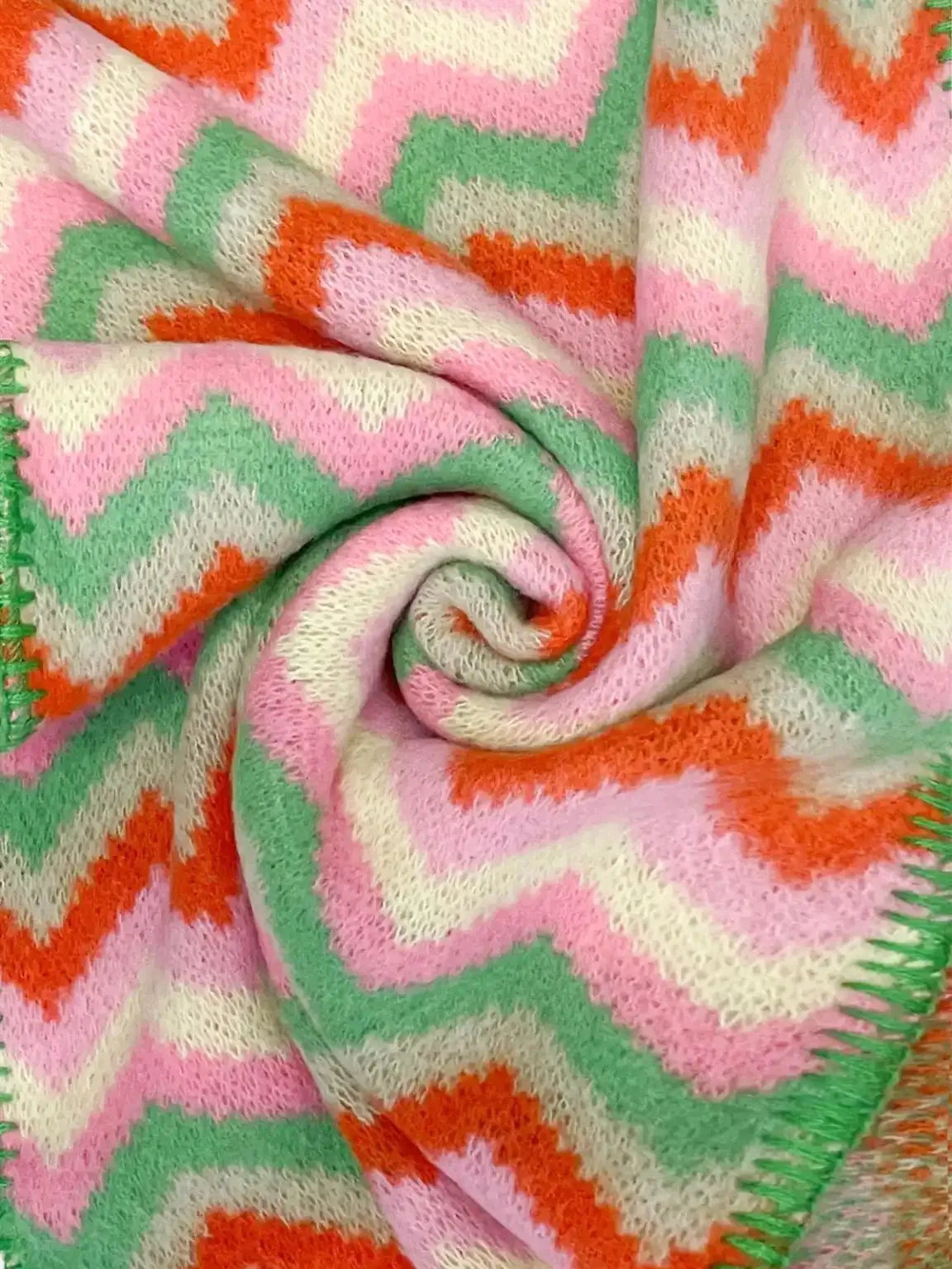 Bright Printed Knitted Scarf