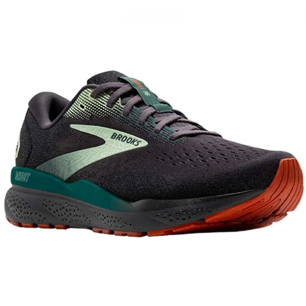 Brooks Ghost 16 Sneaker Blackened Pearl/ June Bug/ Green (Men's)