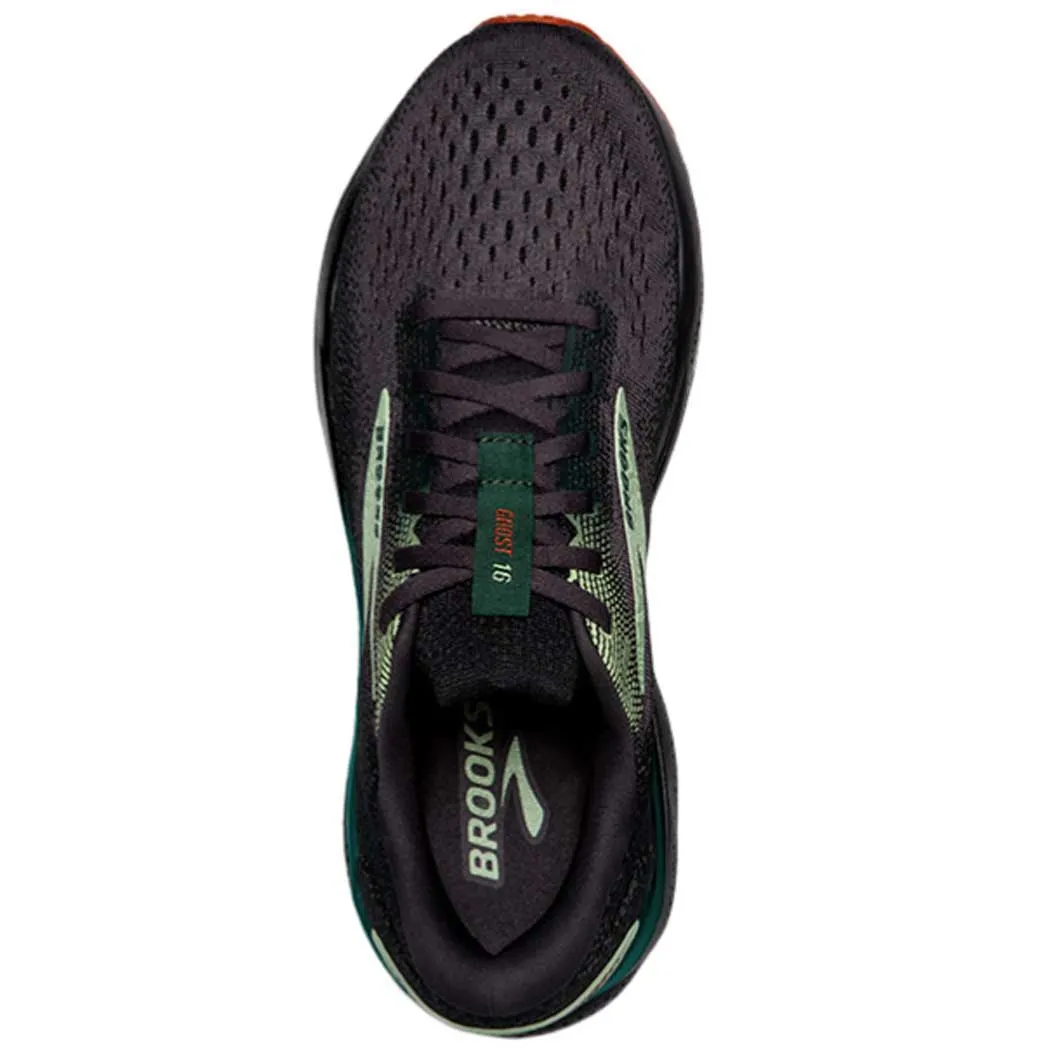 Brooks Ghost 16 Sneaker Blackened Pearl/ June Bug/ Green (Men's)