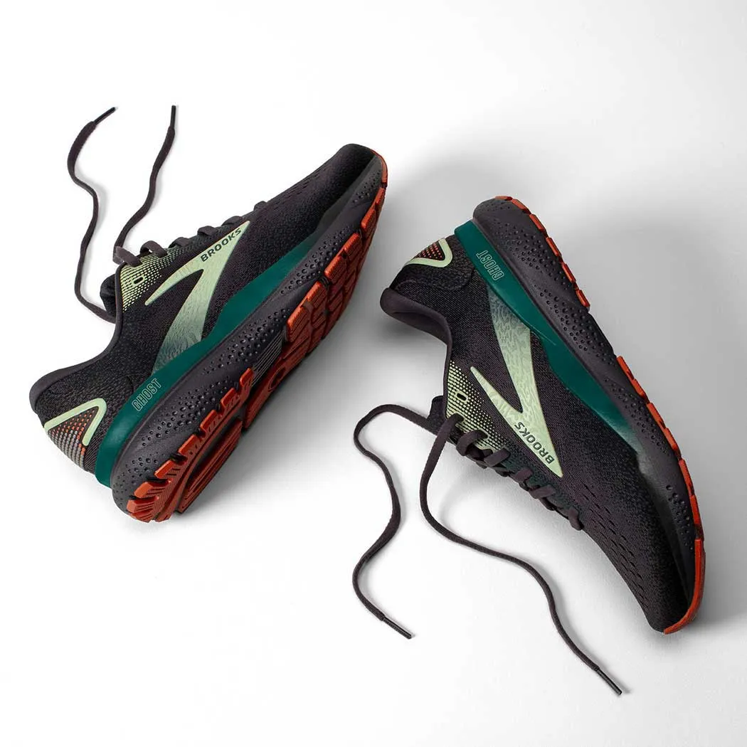 Brooks Ghost 16 Sneaker Blackened Pearl/ June Bug/ Green (Men's)