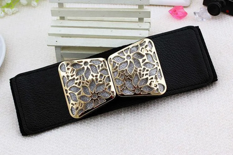 Buckle Elastic Wide Cummerbund Strap Waist Belt