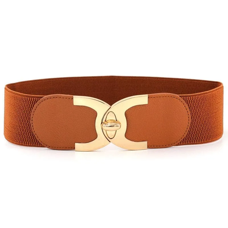 Buckle Elastic Wide Cummerbund Strap Waist Belt