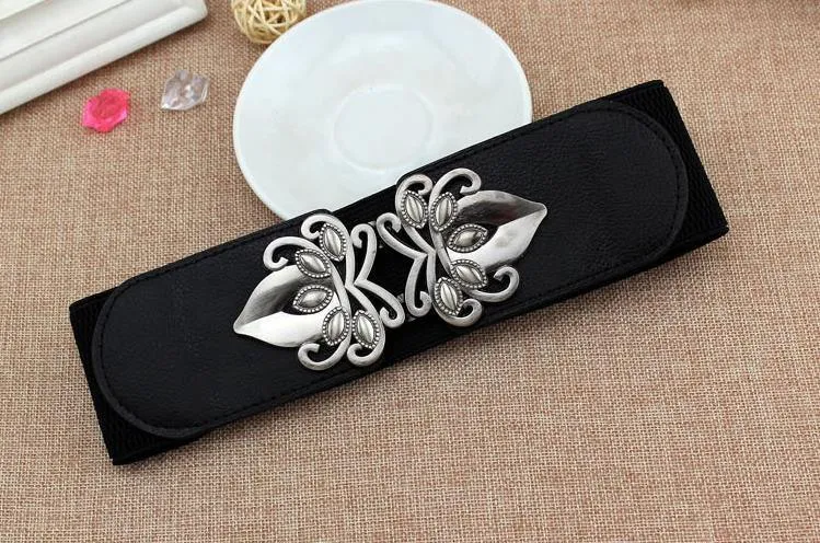 Buckle Elastic Wide Cummerbund Strap Waist Belt