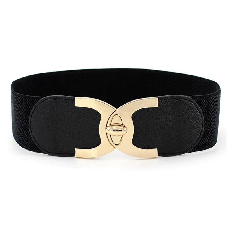 Buckle Elastic Wide Cummerbund Strap Waist Belt