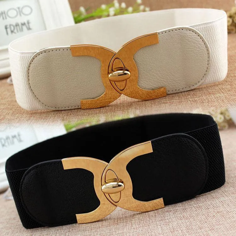 Buckle Elastic Wide Cummerbund Strap Waist Belt