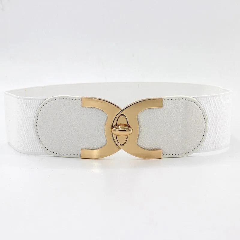 Buckle Elastic Wide Cummerbund Strap Waist Belt