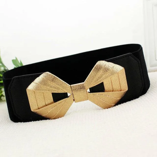 Buckle Elastic Wide Cummerbund Strap Waist Belt