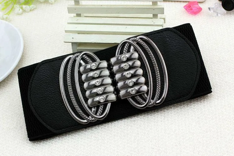 Buckle Elastic Wide Cummerbund Strap Waist Belt