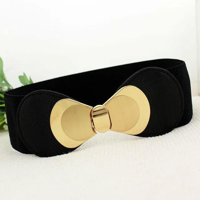 Buckle Elastic Wide Cummerbund Strap Waist Belt