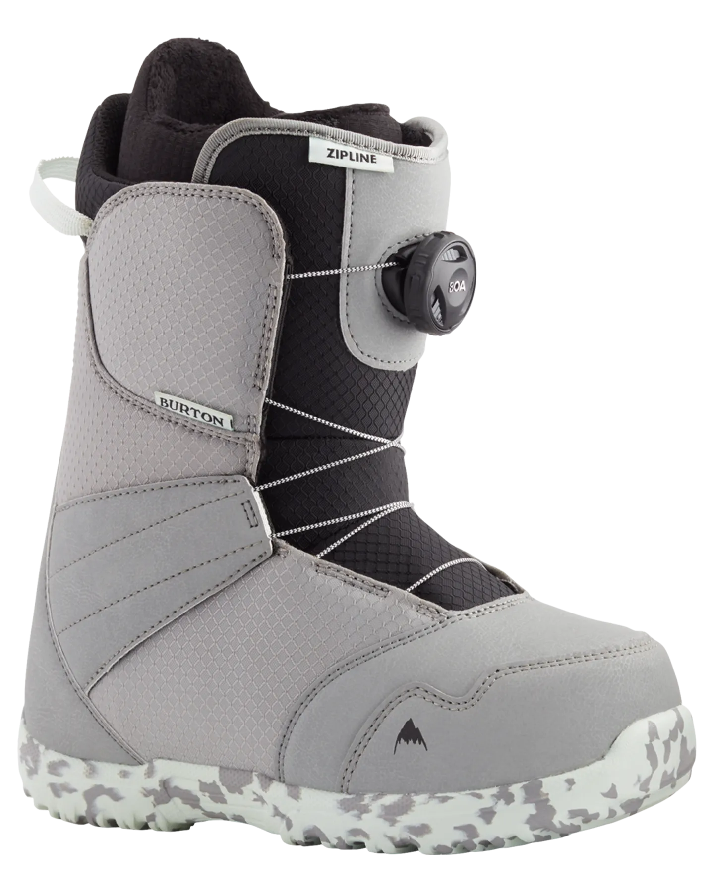 Burton Kids' Zipline Boa Snowboard Boots - Gray/Neo-Mint - 2024