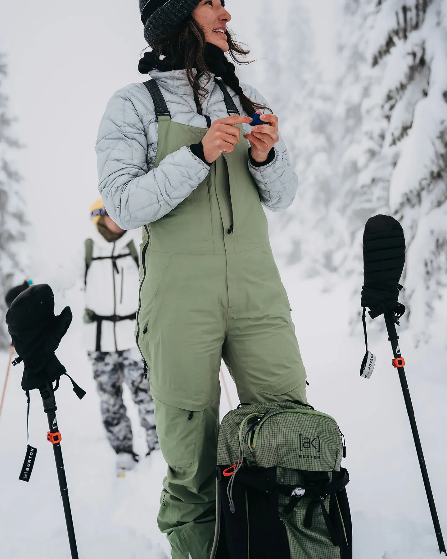 Burton Women's [ak] Kimmy Gore-Tex 2L Bib Snow Pants - Hedge Green