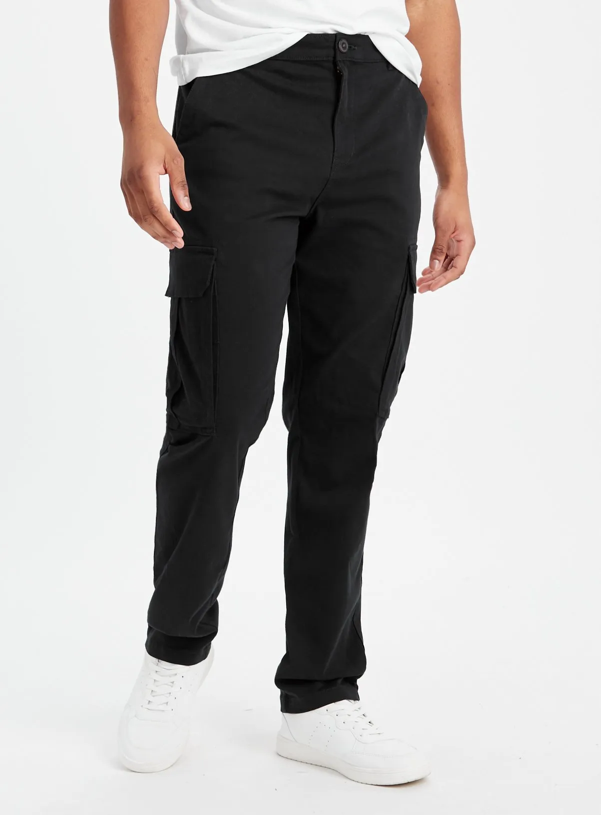 Buy Navy Cargo Trousers 44R | Trousers | Tu