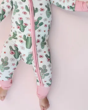 Cactus Flower Bamboo Zip Romper