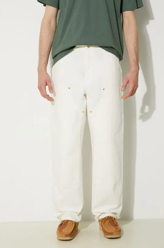 Carhartt WIP cotton trousers Double Knee Pant beige color I031501.D602