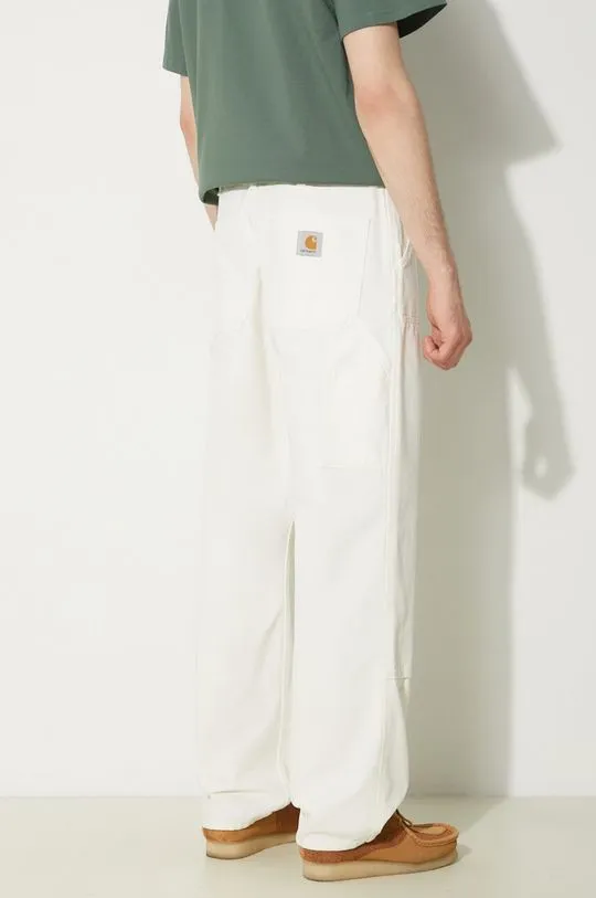 Carhartt WIP cotton trousers Double Knee Pant beige color I031501.D602